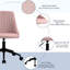Chaise de bureau à dossier moyen en rose. Bureau en velours pivotant à 360 °, hauteur réglable de 30,25 à 34,25 po, siège rembourré en éponge confortable, conception moderne pour la maison et le bureau, capacité de charge maximale de 264 lb. Assemblage