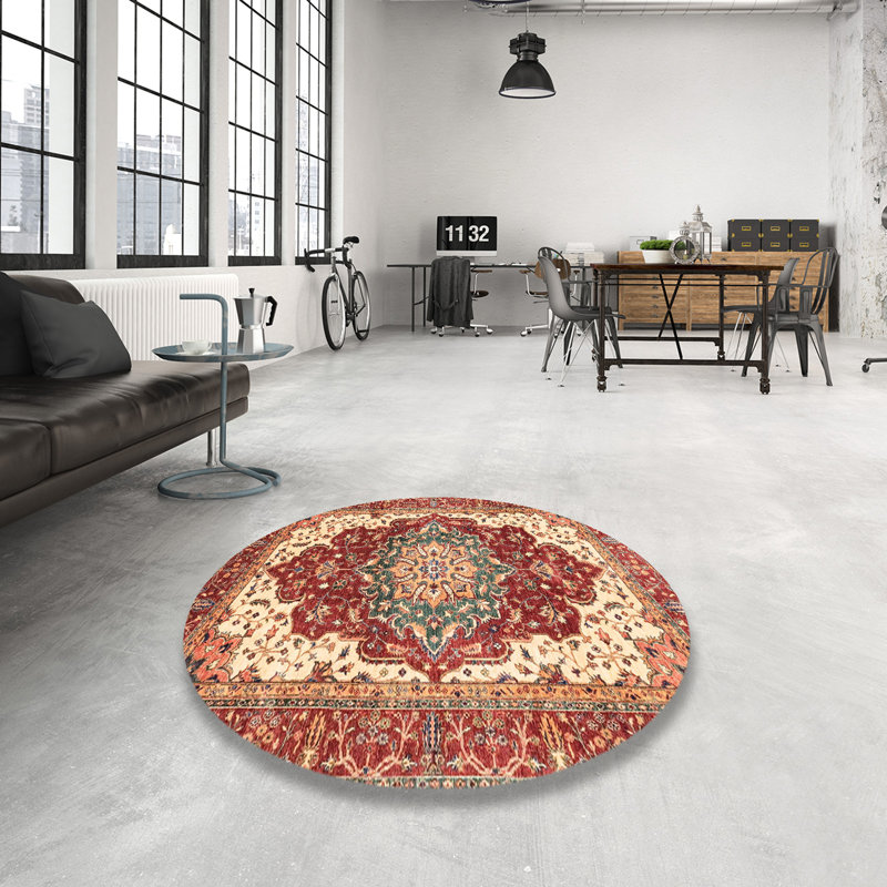 Abstract Indoor Rug, Round 7'