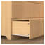 Commode de rangement à six tiroirs en bois naturel avec tiroirs ondulés et intérieur spacieux