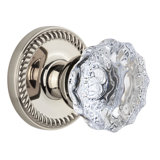 Grandeur Newport Rosette Single Dummy with Fontainebleau Crystal Door Knob