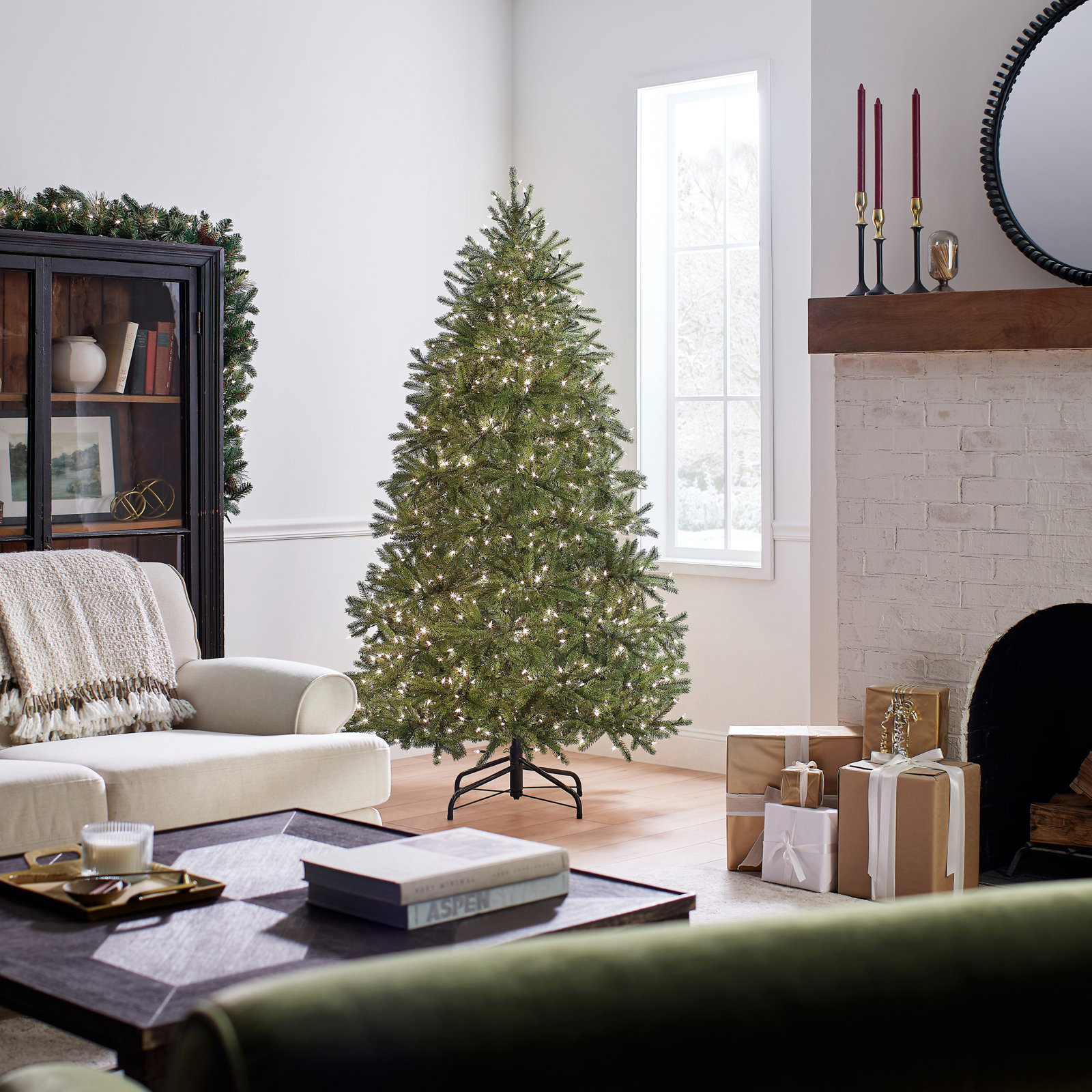 Pre-Lit Fir Christmas Tree, 7'5"