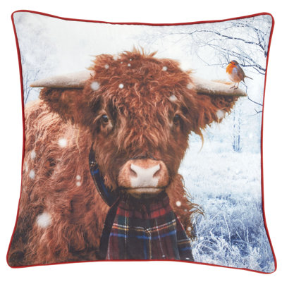 Merry Christmoo Square Scatter Cushion With Filling