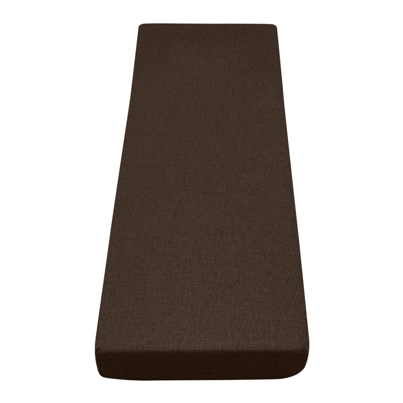 Outdoor Bench Seat Cushion, Dark Brown, 60" x 18"