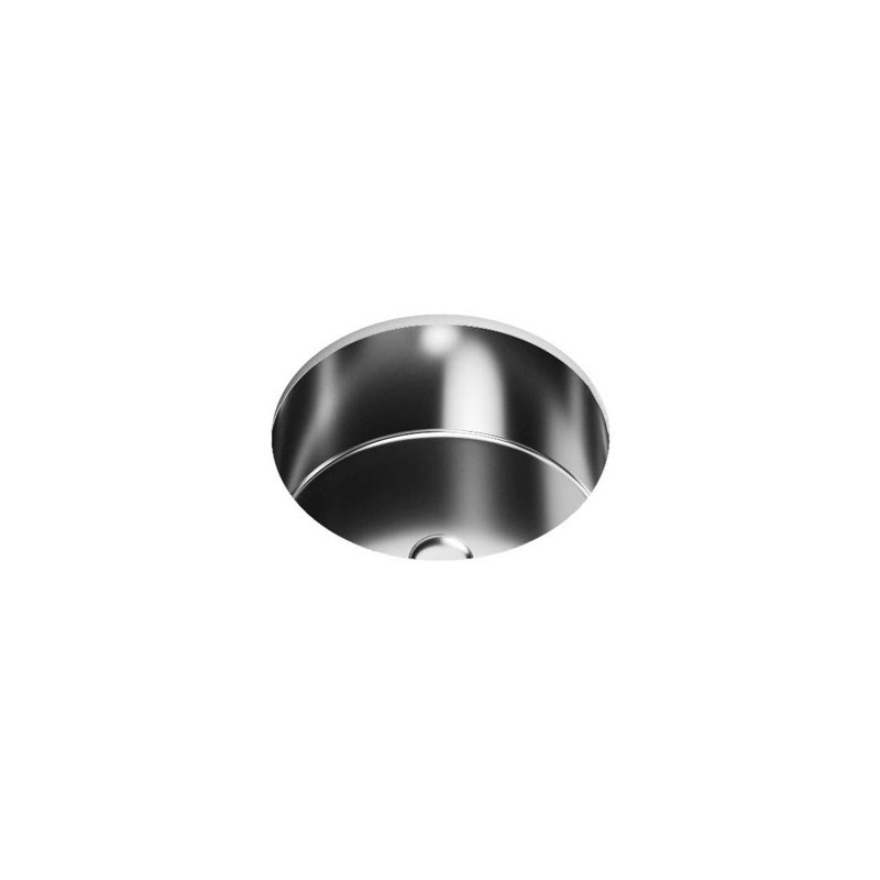 Badeloft 15.75" x 15.75" Stainless Steel Undermount Bathroom Sink ES-UB-01-M-BS in Brushed Stainless, Brushed Steel