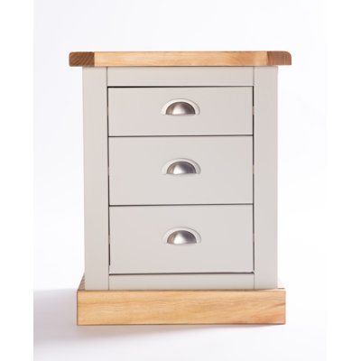 Lucrezia 45cm W Solid + Manufactured Wood Bedside Table