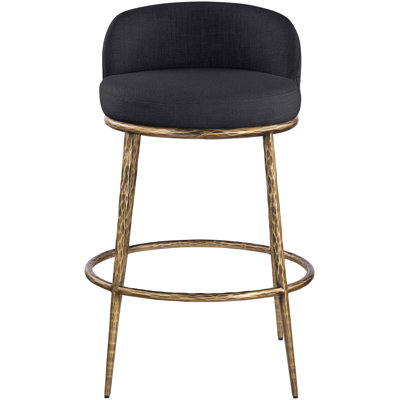 Ferro Sanches Beige Performance Fabric Upholstered Bar Stool