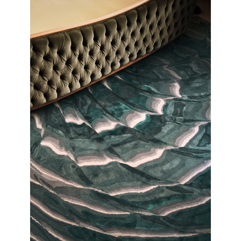 Chihuly River Jade Area Rug, Rectangle 4' x 6'
