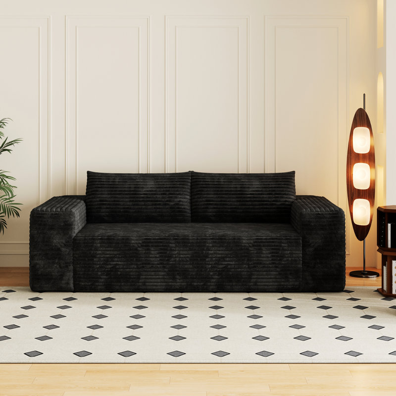 Causeuse pour salon et chambre à coucher, Noir