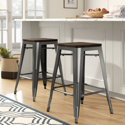 Counter Stool with Metal Frame