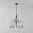 5-light Black Chandelier With Seeded Glass Shades