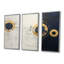 Circulaire soleil doré et lune - ensemble d'art mural minimalisme-324099665-324099666