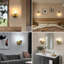 Modern Minimalist 19Cm Gold Base Glass Wall Sconce