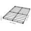 Sommier tapissier, sommier de 4 po, capacité de poids maximale de 3 500 lb, structure de lit grand format 79,1 po x l 59,4 po x H 4 po avec tissu lavable, structure en métal robuste pour grand lit, assemblage facile-1510413081-1510413083