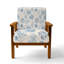 Chaise rembourrée Abstract - Chaise avec accoudoirs motif plage de corail-1084013760