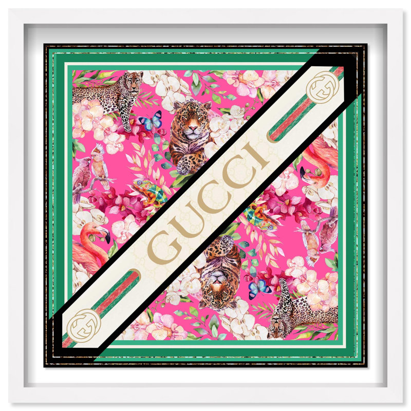 Oliver Gal Blossom Procession Fashion - Luxury Shadowbox Framed Wall Art, 31.5" H x 31.5" W, White
