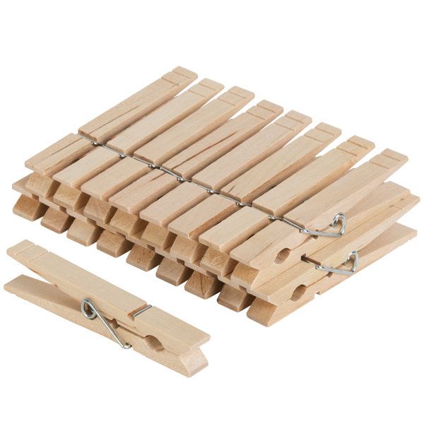 Wood Clothes Pin 50-Pack Pins Wooden Clothespins Laundry