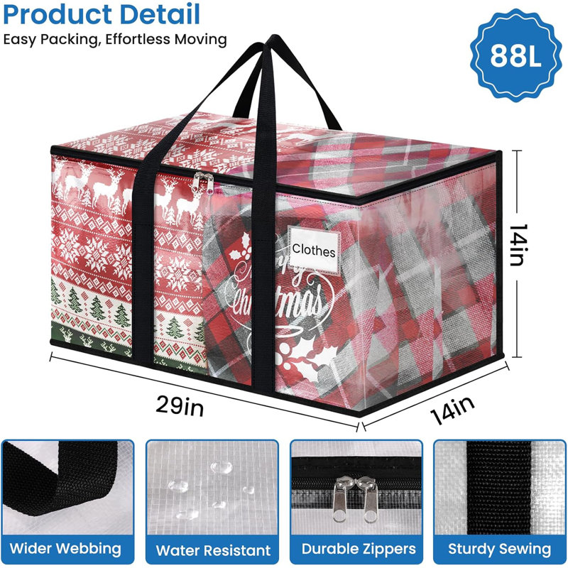 6-pack Clear Heavy Duty Moving Bags
