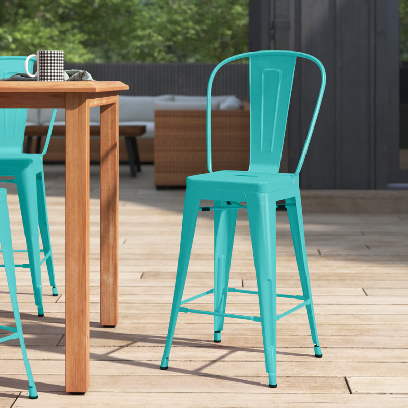Tabouret de bar Wyatt, Turquoise