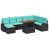 Coussin bleu / cadre noir est en rupture de stock