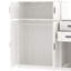 Lit plateforme simple en bois blanc avec bibliothèque pratique, garde-robe mobile et lit gigogne - armoire-penderie fonctionnelle pour chambre à coucher, incluse, organisée-1857723169