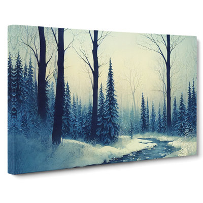 Pine Tree Winter Forest Vol.2 - Wrapped Canvas