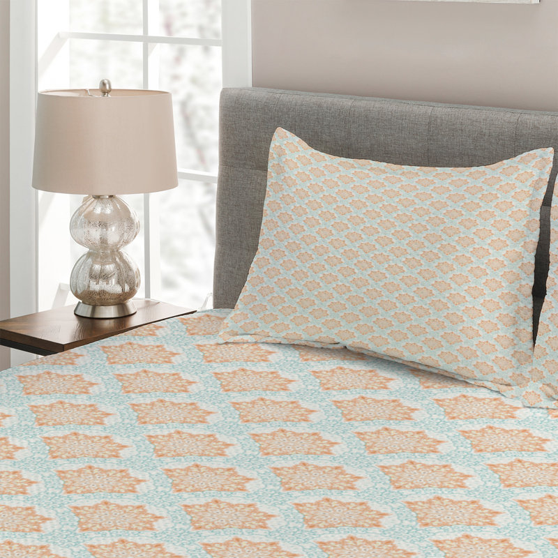 Traditional Polyester Coverlet, King Bedspread + 2 Shams