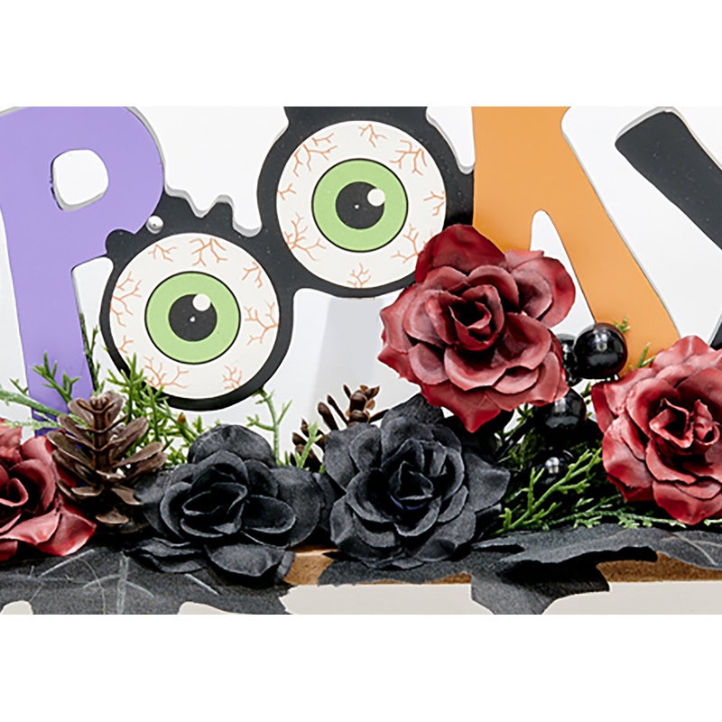 Panneau de table en bois effrayant 12 po Halloween