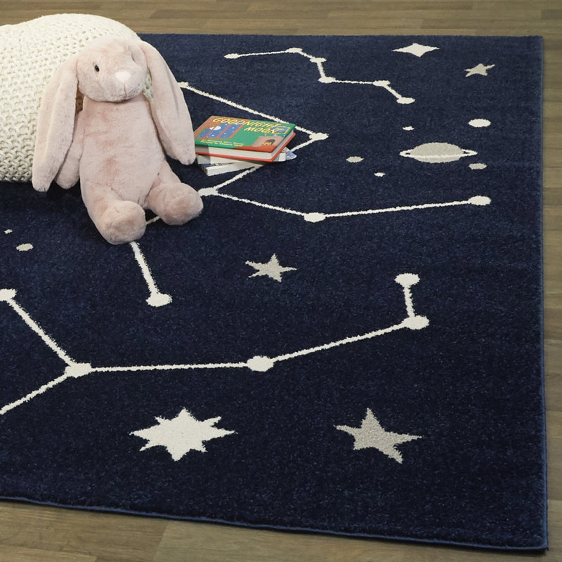 Tapis bleu marine Heilman, Rectangle 5 pi 3 po x 7 pi