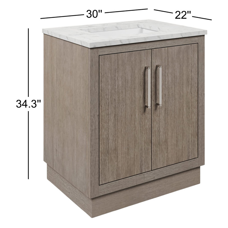 Hugo 30'' W Single Vanity, Chrome