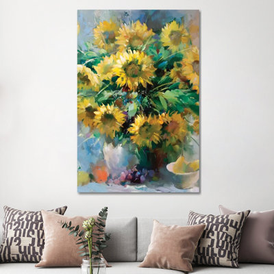 Sunflowers by Willem Haenraets - Wrapped Canvas Print