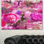 Pivoines roses, impression sur toile tendue-19407296