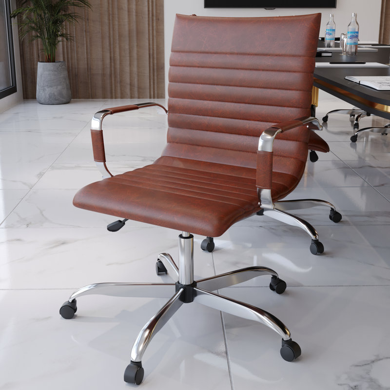 Fauteuil de conférence ergonomique Sorrells, Brun foncé