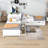 Twin Size 2 Drawers Wooden L-shaped Platform Beds with Trundle and Built-in Table-1342095376