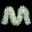 Vickerman 9' x 14" White Iridescent Artificial Pre-Lit Garland with 100 Warm White LED 5MM Lights
