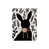 Silhouette de lapin botanique noir / blanc