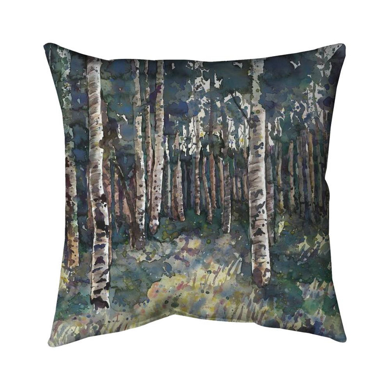 Birches - 18"x18" Throw pillow cover - Poly twill - Print on demand