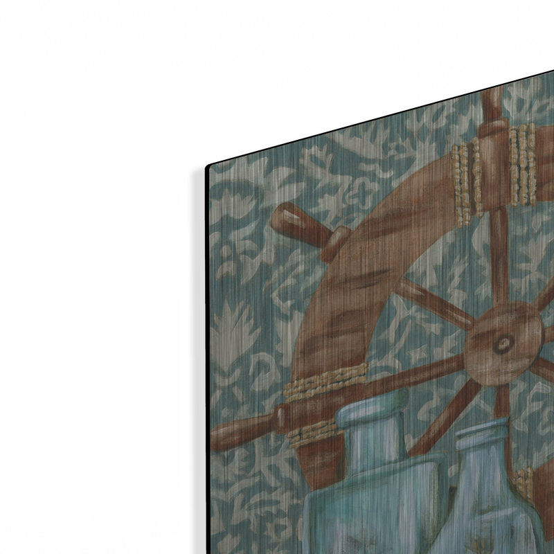  «Nautical Collection 1» par Chariklia Zarris, art mural en métal, 24 po x 24 po, H 24 po x l 24 po