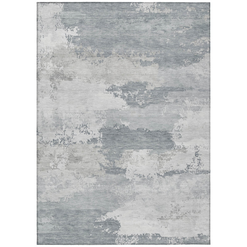 Machine Washable Indoor/Outdoor Karr ACN2372 Abstract Rug, Rectangle 9' x 12'