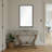 Modern Decorative Mirror with Black MDF Frame, 11.8 x 19.7 inches | Durable Glass Mirror, Frame Thickness: 0.8 inches | Elegant Solid Color Design for Home Decor, Perfect for Living Room & Bedroom-620477996-620477994
