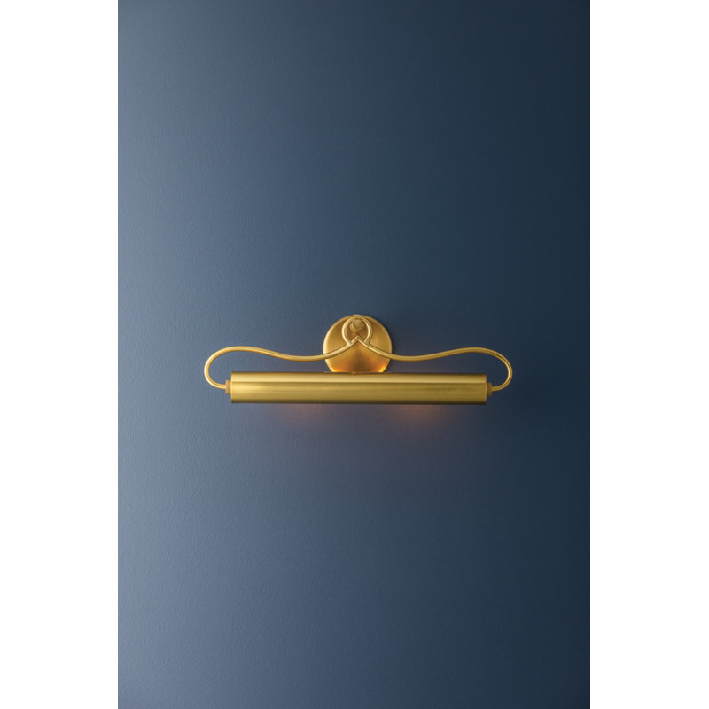Applique pour tableau 2 lumières Berun, H 6,75 po x l 28,25 po x P 28,25 po, Laiton vieilli