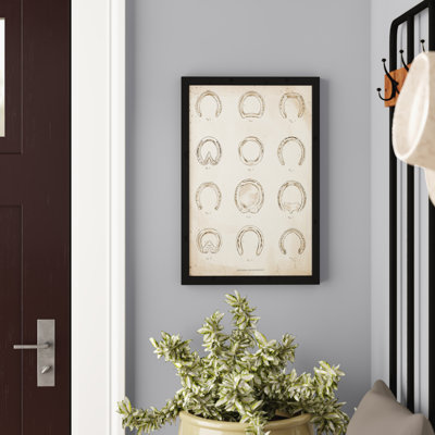Antique Horseshoes - Cadre photo, reproduction d'art sur papier