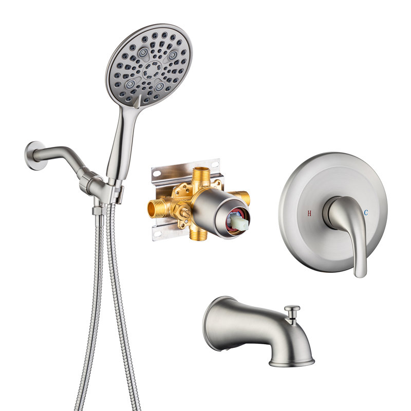 All-In-One Kit with Rough in-Valve, Brushed Nickel
