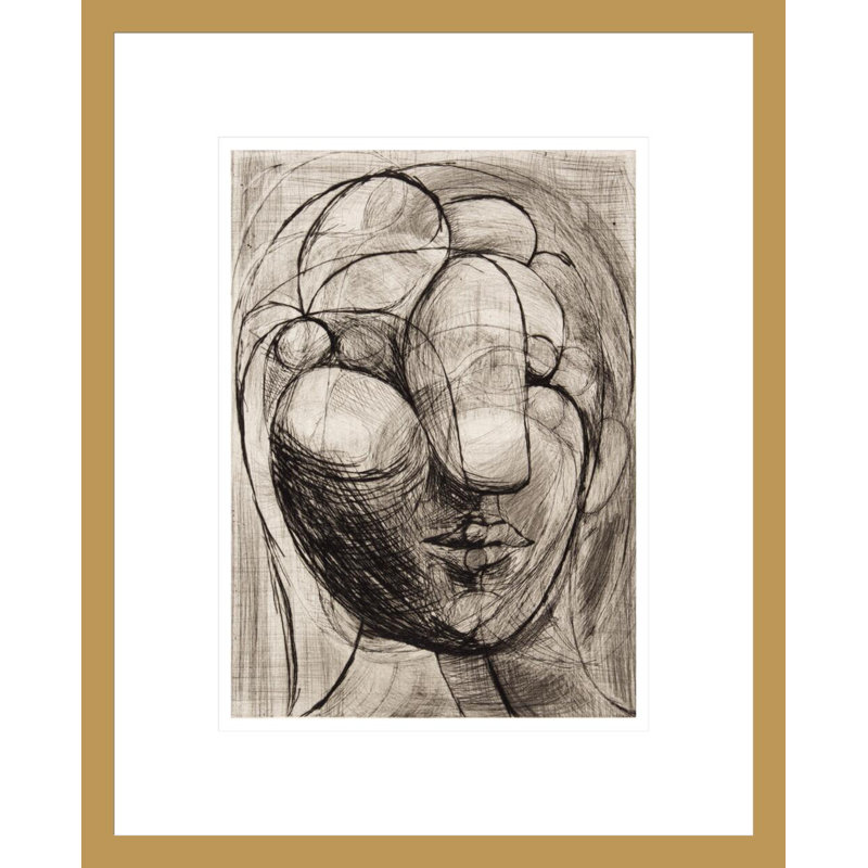 Tête de femme par Pablo Picasso, impression giclée sur cadre, H 16,75 po x l 13,58 po
