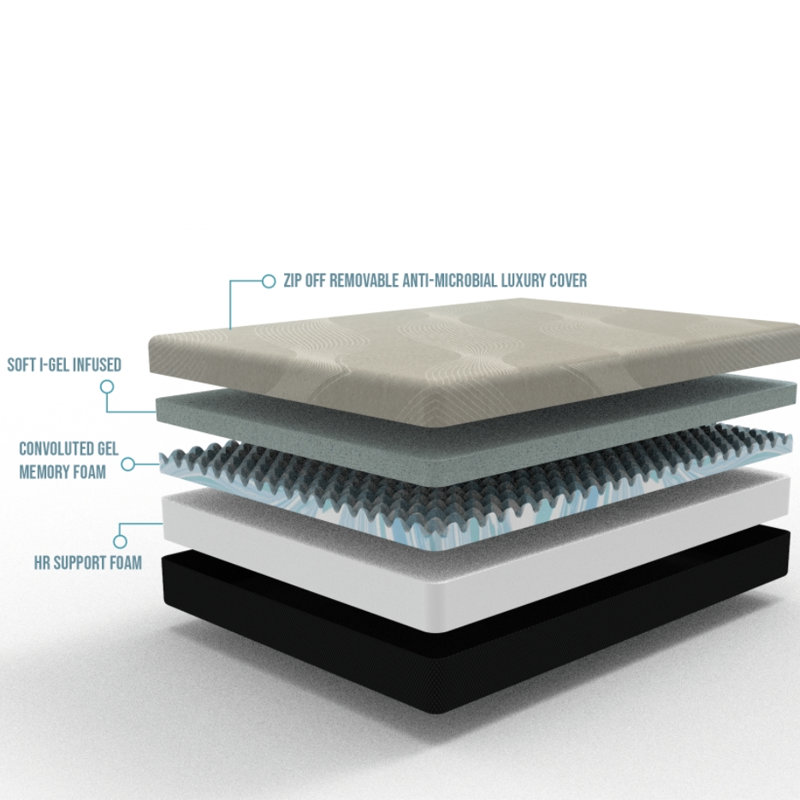 Matelas moelleux Gel Comfort, Lit simple, 12"