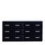 Commode moderne en bois avec 6 tiroirs - noir pour le rangement dans le salon-390322322