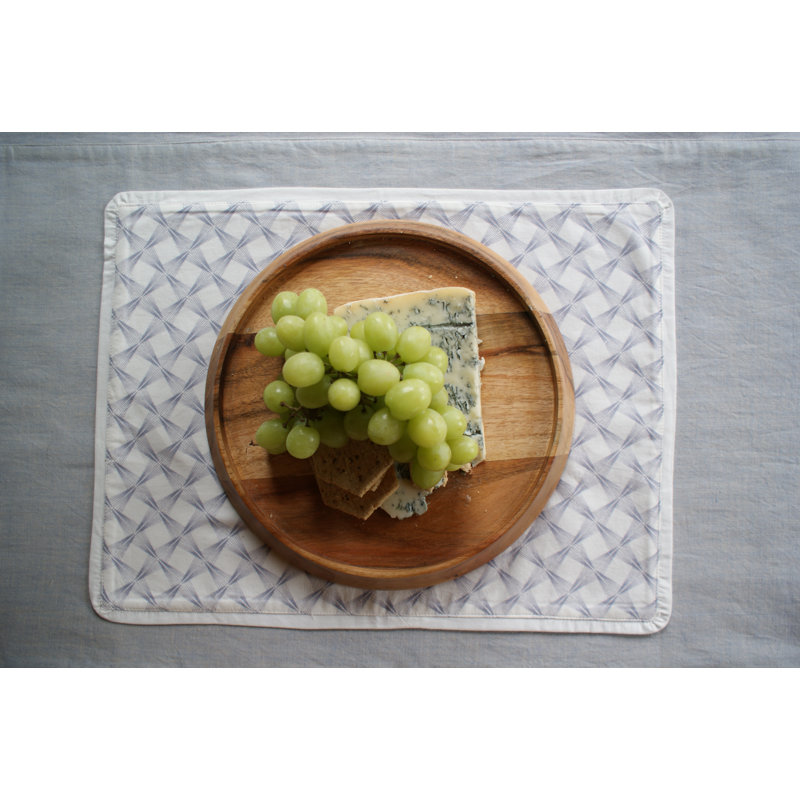 Thaksin Cotton Rectangle Placemat, Blue