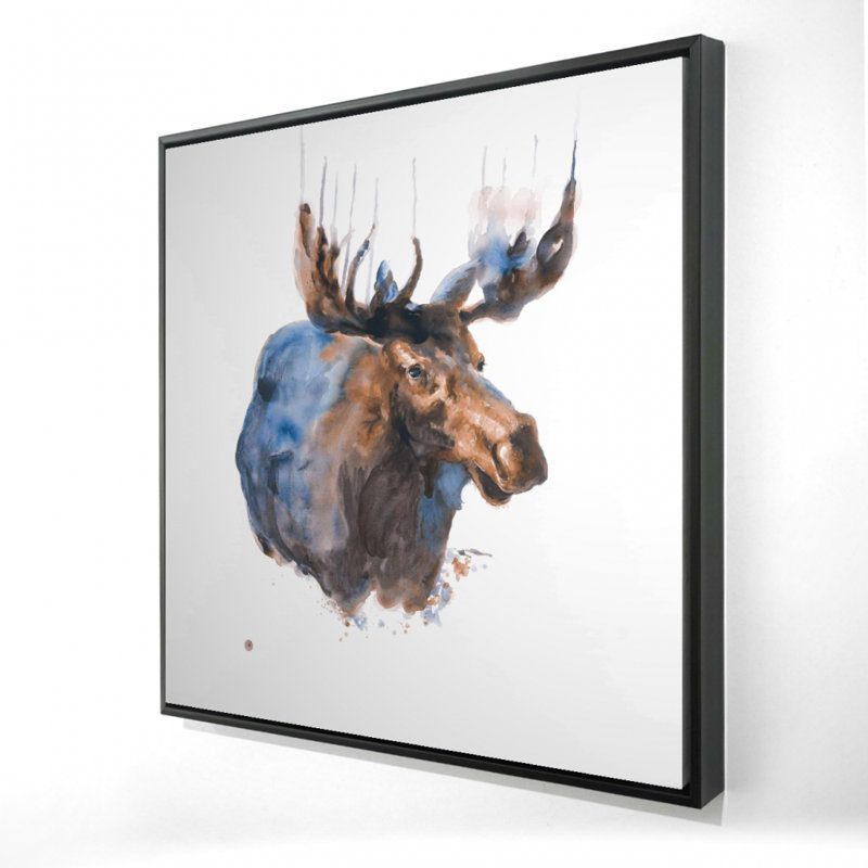 " Abstract Blue Moose ", 24" H x 24" W