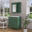 Meuble-lavabo simple 30 po avec plateau en résine et armoire à pharmacie Shaneca-1197069230