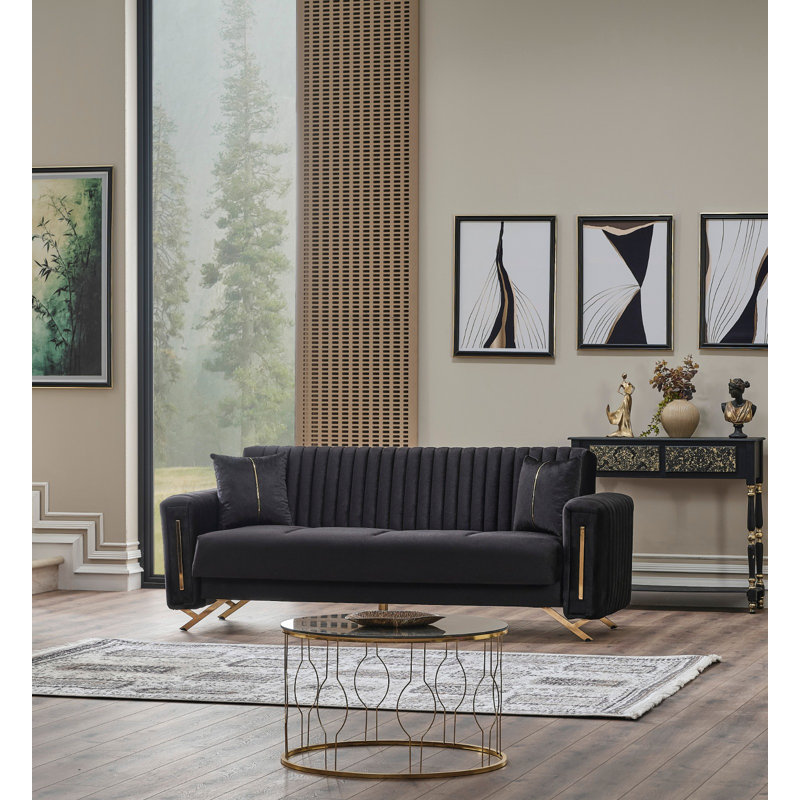 Canapé convertible Modern, Noir