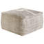 45cm Wide Square Striped Pouffe Ottoman